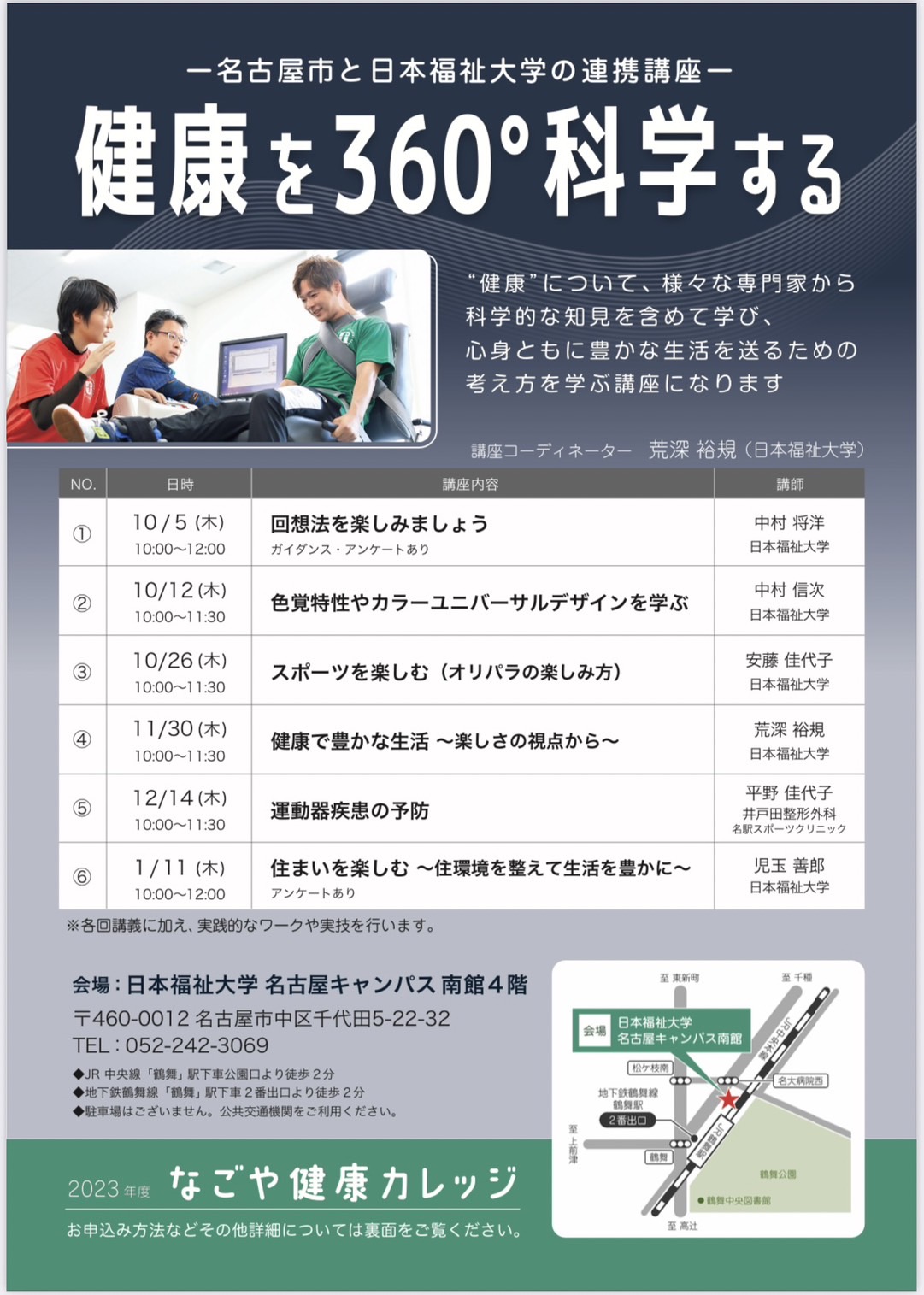 『健康を360°科学する』名古屋市/日本福祉大学 連携講座